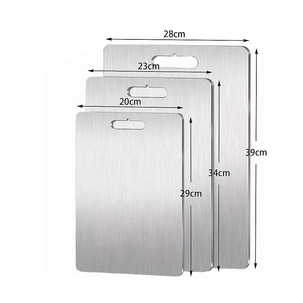 3 x 304SS Cutting Chopping Board Stainless Steel V63-952611