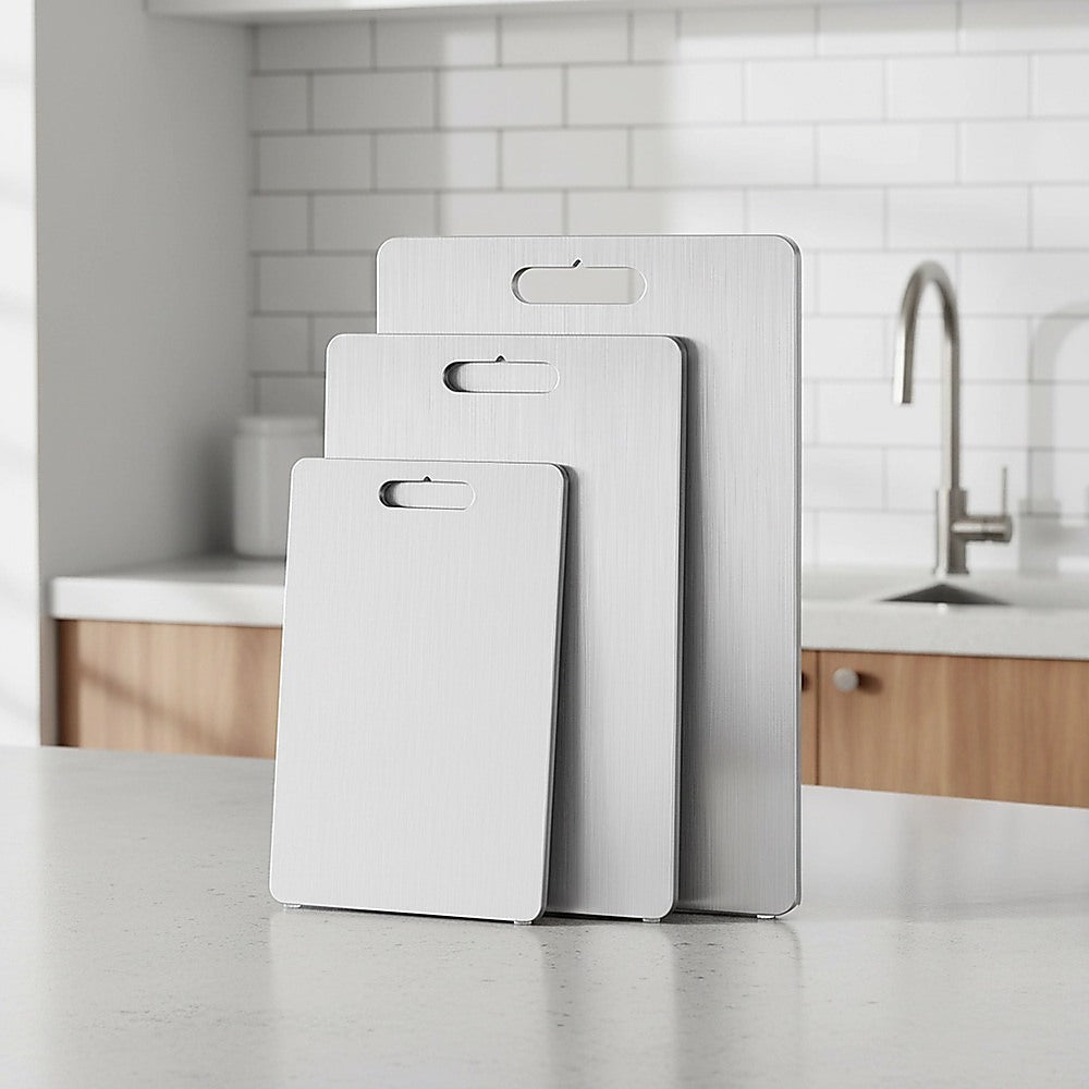 3 x 304SS Cutting Chopping Board Stainless Steel V63-952611