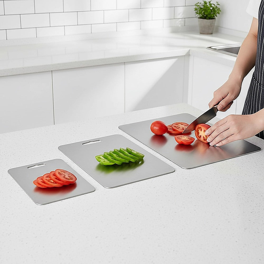 3 x 304SS Cutting Chopping Board Stainless Steel V63-952611