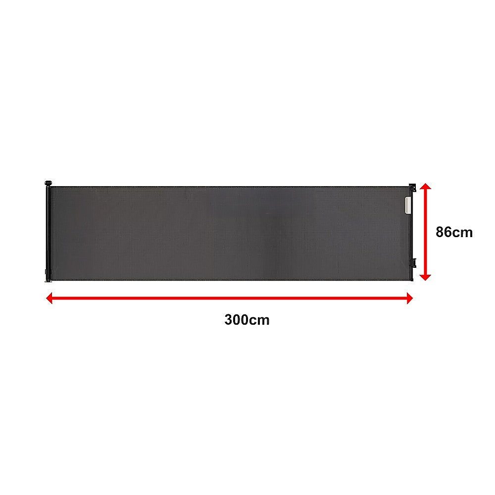 Retractable Baby Safety Fence Pet Stair Gate Barrier for Kids Dog Cat 3M V63-952631