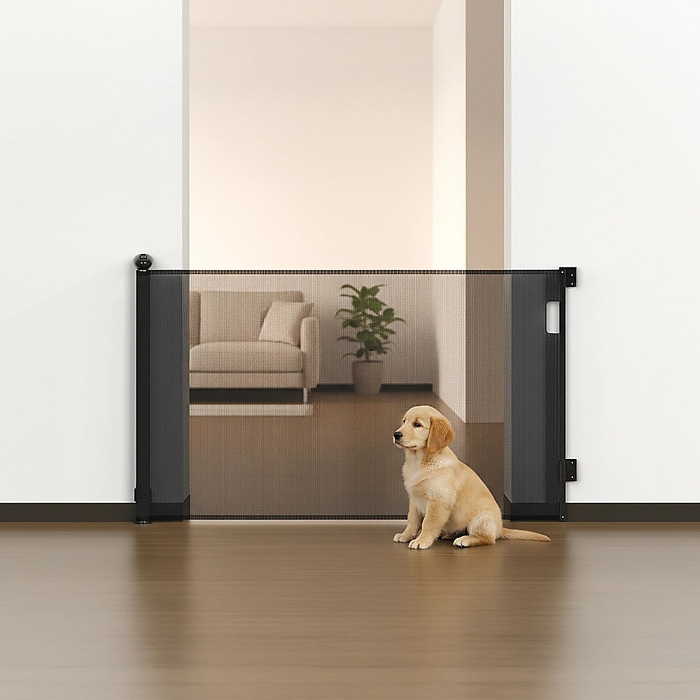 Retractable Baby Safety Fence Pet Stair Gate Barrier for Kids Dog Cat 3M V63-952631