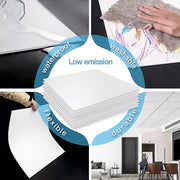 12x Smooth Drop Ceiling Tile 2ft x 2ft PVC Ceiling Panel V63-952641