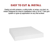 12x Smooth Drop Ceiling Tile 2ft x 2ft PVC Ceiling Panel V63-952641