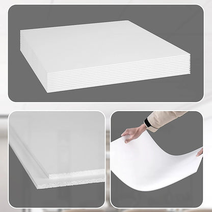 12x Smooth Drop Ceiling Tile 2ft x 2ft PVC Ceiling Panel V63-952641