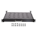 Sliding Rack Server Shelf 1U 19" 4 Post Mount - Adjustable 15" to 22" Rack Tray V63-952651