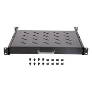 Sliding Rack Server Shelf 1U 19" 4 Post Mount - Adjustable 15" to 22" Rack Tray V63-952651