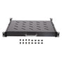 Sliding Rack Server Shelf 1U 19" 4 Post Mount - Adjustable 15" to 22" Rack Tray V63-952651