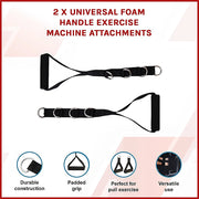 2 x Universal Foam Handle Exercise Machine Attachments V63-952661