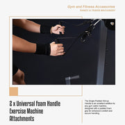 2 x Universal Foam Handle Exercise Machine Attachments V63-952661