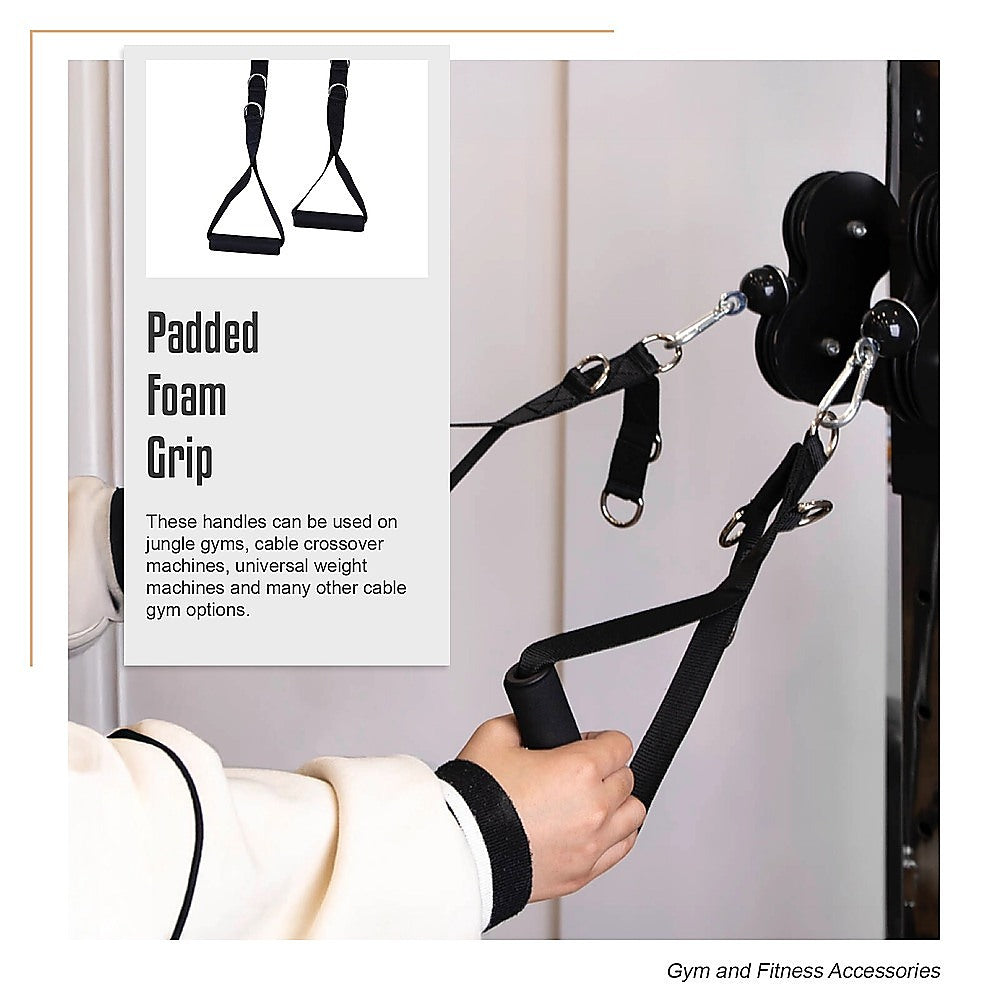 2 x Universal Foam Handle Exercise Machine Attachments V63-952661