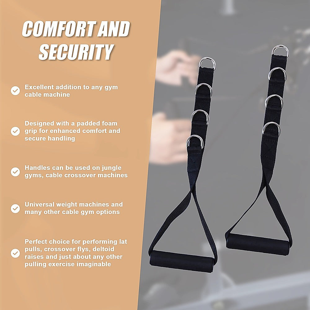 2 x Universal Foam Handle Exercise Machine Attachments V63-952661