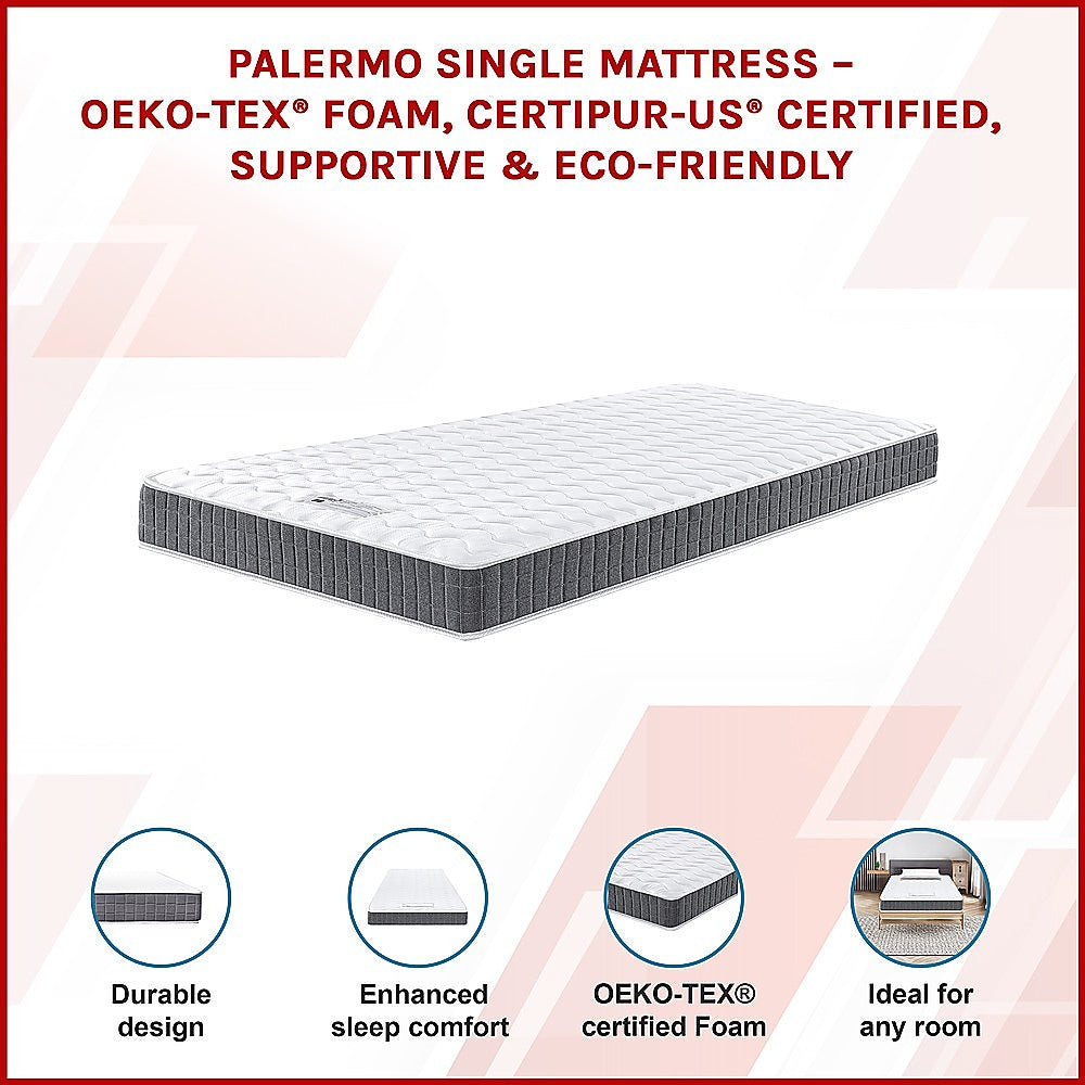 Single Memory Foam Mattress - OEKO-TEX Textile & CertiPUR-US Certified Foam V63-952681