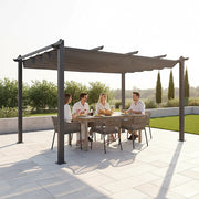 3x4M Aluminium Pergola Marquee with Retractable Roof - Garden Canopy V63-952691