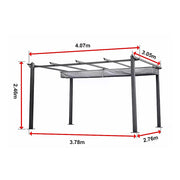 3x4M Aluminium Pergola Marquee with Retractable Roof - Garden Canopy V63-952691