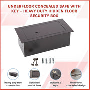 Underfloor Concealed Safe with Key - Heavy Duty Hidden Floor Security Box V63-952721