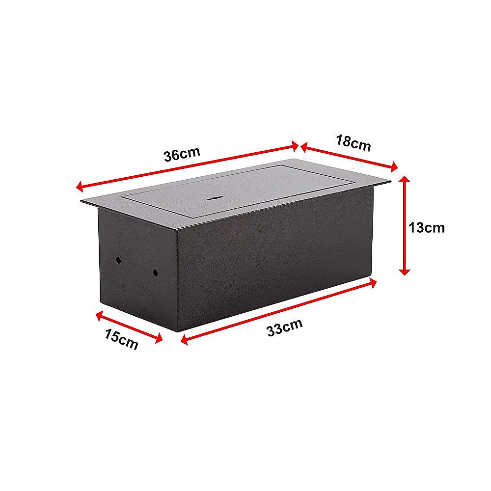 Underfloor Concealed Safe with Key - Heavy Duty Hidden Floor Security Box V63-952721