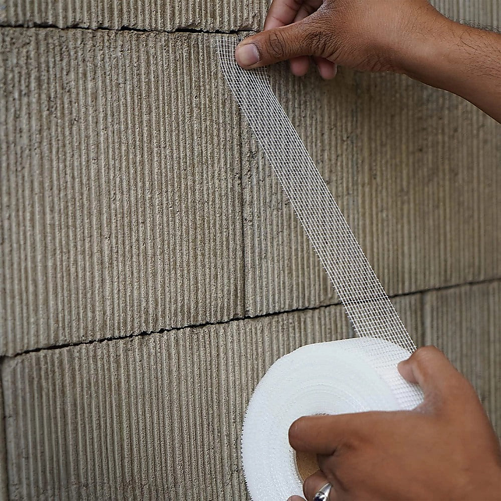 24-Pack Fibreglass Plasterboard Joint Tapes - 50mm x 90m Self-Adhesive Drywall Mesh Rolls V63-952731