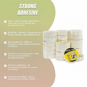24-Pack Fibreglass Plasterboard Joint Tapes - 50mm x 90m Self-Adhesive Drywall Mesh Rolls V63-952731