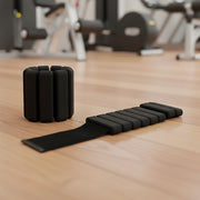 2-Piece Ankle & Wrist Weights – 1kg Pair Adjustable Workout Bangles (Black)