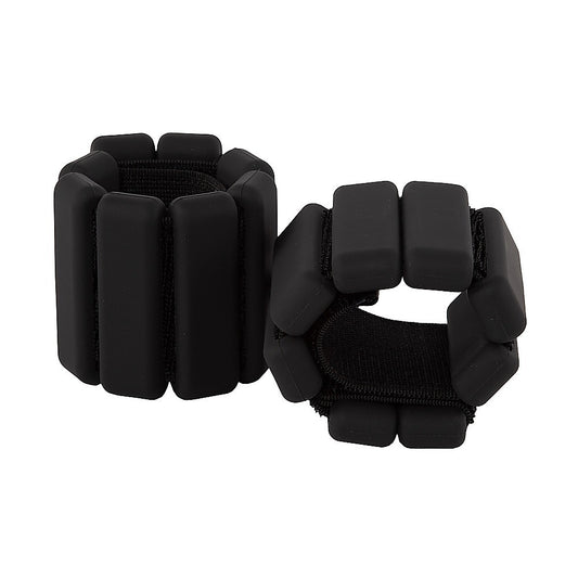 2-Piece Ankle & Wrist Weights - 2kg Pair Adjustable Workout Bangles (Black) V63-952761