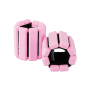 2-Piece Ankle & Wrist Weights – 1kg Pair Adjustable Workout Bangles (Pink)