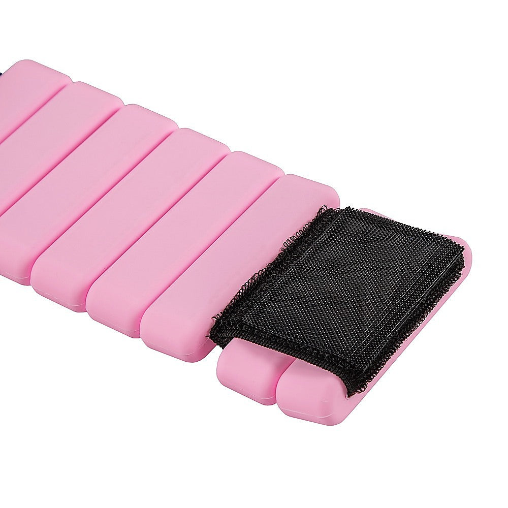 2-Piece Ankle & Wrist Weights - 1kg Pair Adjustable Workout Bangles (Pink) V63-952771