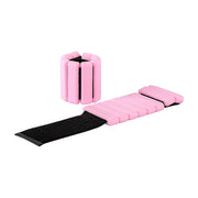 2-Piece Ankle & Wrist Weights – 1kg Pair Adjustable Workout Bangles (Pink)
