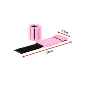 2-Piece Ankle & Wrist Weights – 1kg Pair Adjustable Workout Bangles (Pink)
