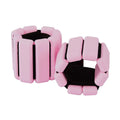 2-Piece Ankle & Wrist Weights – 2kg Pair Adjustable Workout Bangles (Pink)