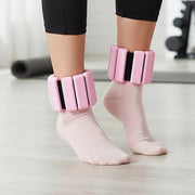 2-Piece Ankle & Wrist Weights – 2kg Pair Adjustable Workout Bangles (Pink)