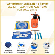 Waterproof AC Cleaning Cover Bag Kit - Leakproof Wash Bag for Wall Units V63-952791