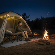 Camping Bed Elevated Cot with Mattress Foldable Outdoor Adult Sleeping V63-952811