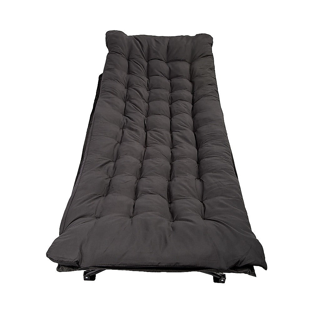 Camping Bed Elevated Cot with Mattress Foldable Outdoor Adult Sleeping V63-952811