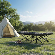 Camping Bed Elevated Cot with Mattress Foldable Outdoor Adult Sleeping V63-952811