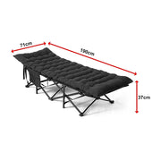 Camping Bed Elevated Cot with Mattress Foldable Outdoor Adult Sleeping V63-952811