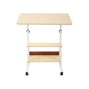 Height Adjustable Rolling Overbed Table 60cm Mobile Computer Desk V63-952821