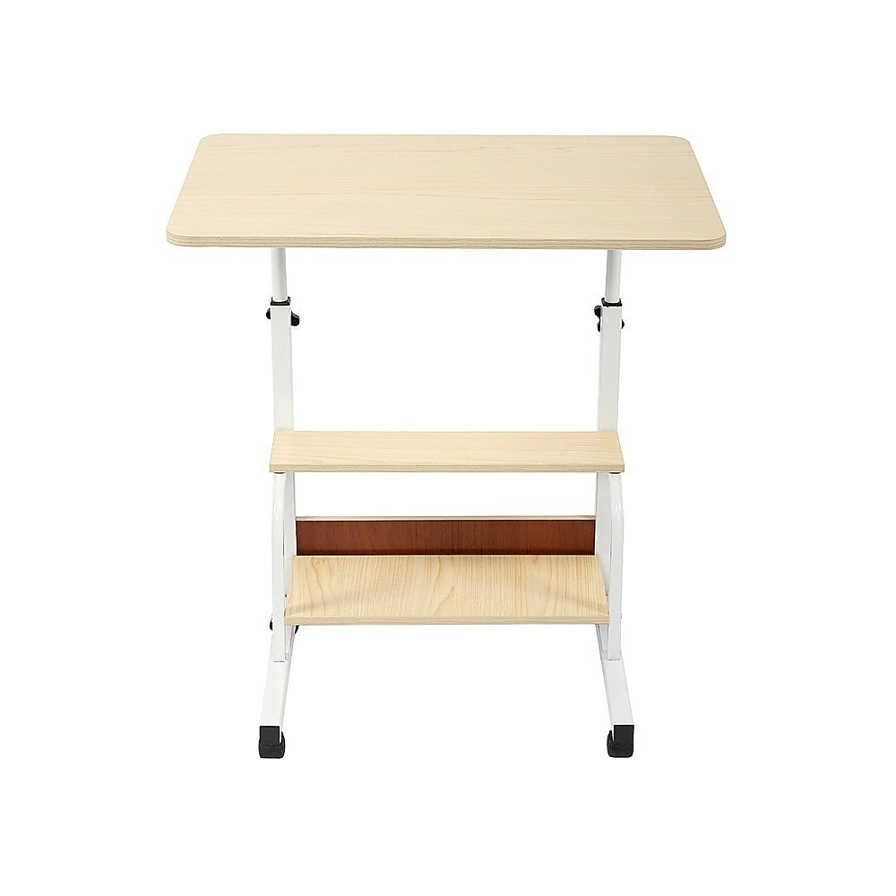 Height Adjustable Rolling Overbed Table 60cm Mobile Computer Desk V63-952821