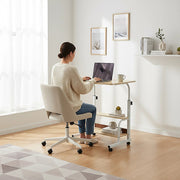 Height Adjustable Rolling Overbed Table 60cm Mobile Computer Desk V63-952821