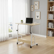 Height Adjustable Rolling Overbed Table 60cm Mobile Computer Desk V63-952821