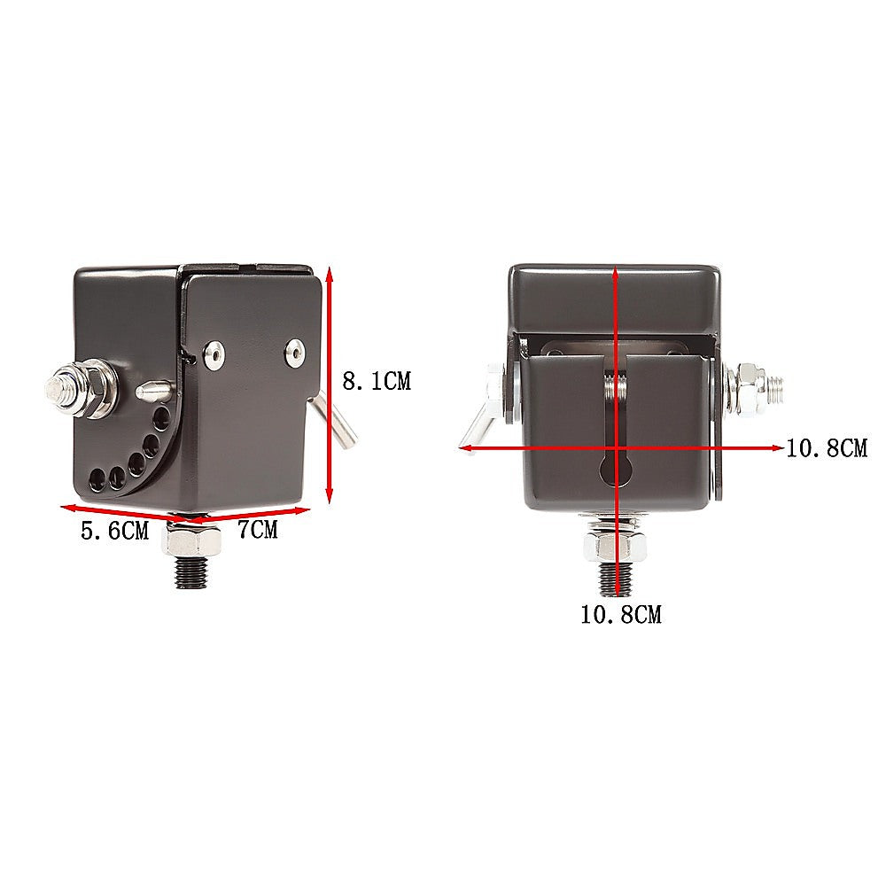 Adjustable Folding UHF Antennas Mount Bracket - Black Bullbar Clamp V63-952831