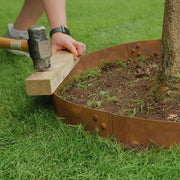 60cm Steel Garden Tree Ring with Spikes - Heavy-Duty Root Barrier & Edging V63-952841