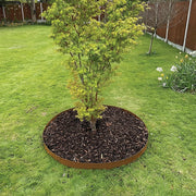 60cm Steel Garden Tree Ring with Spikes - Heavy-Duty Root Barrier & Edging V63-952841