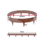 60cm Steel Garden Tree Ring with Spikes - Heavy-Duty Root Barrier & Edging V63-952841