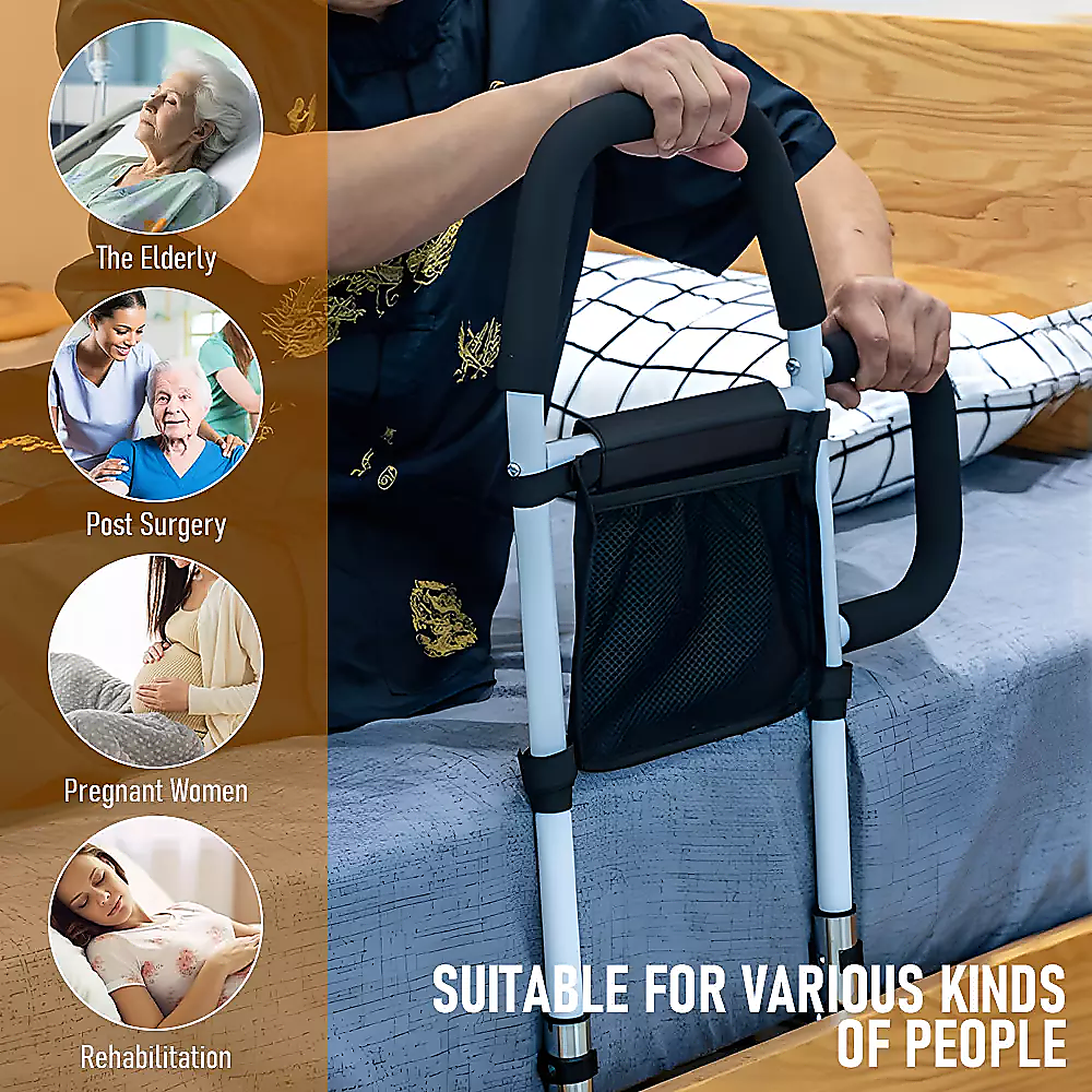 Adjustable Bed Rail for Elderly - Safety Support Bar for Adults V63-952851