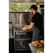 Freestanding Stainless Steel Kitchen Sink 120x50x79cm - Commercial Utility Wash Basin V63-952871