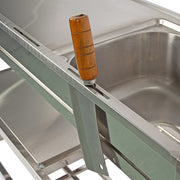 Freestanding Stainless Steel Kitchen Sink 120x50x79cm - Commercial Utility Wash Basin V63-952871