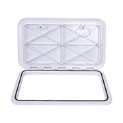 606 x 353mm White Boat Access Hatch - Marine Deck Inspection Lid for Boat, Yacht & RV Use V63-952881