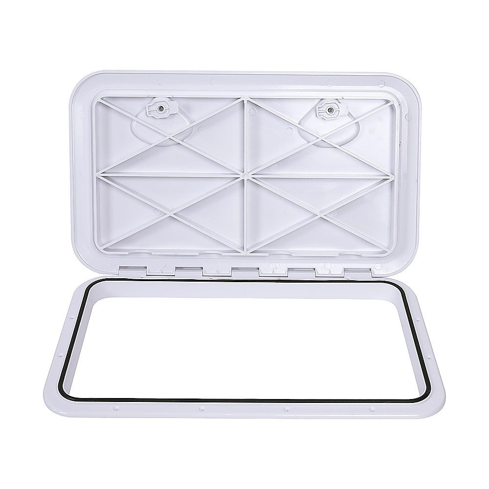 606 x 353mm White Boat Access Hatch - Marine Deck Inspection Lid for Boat, Yacht & RV Use V63-952881