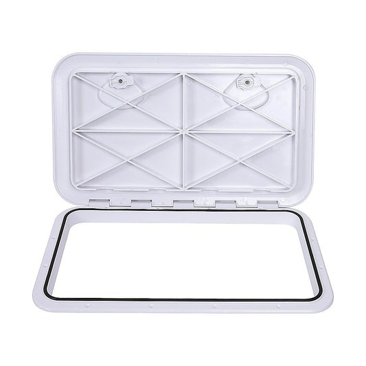 606 x 353mm White Boat Access Hatch - Marine Deck Inspection Lid for Boat, Yacht & RV Use V63-952881