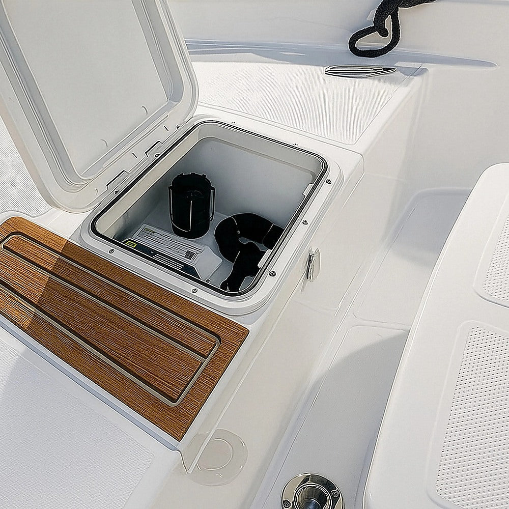 606 x 353mm White Boat Access Hatch - Marine Deck Inspection Lid for Boat, Yacht & RV Use V63-952881